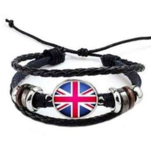 NWOT National Flag adjustable Unisex leather bracelet - Picture 10 of 11